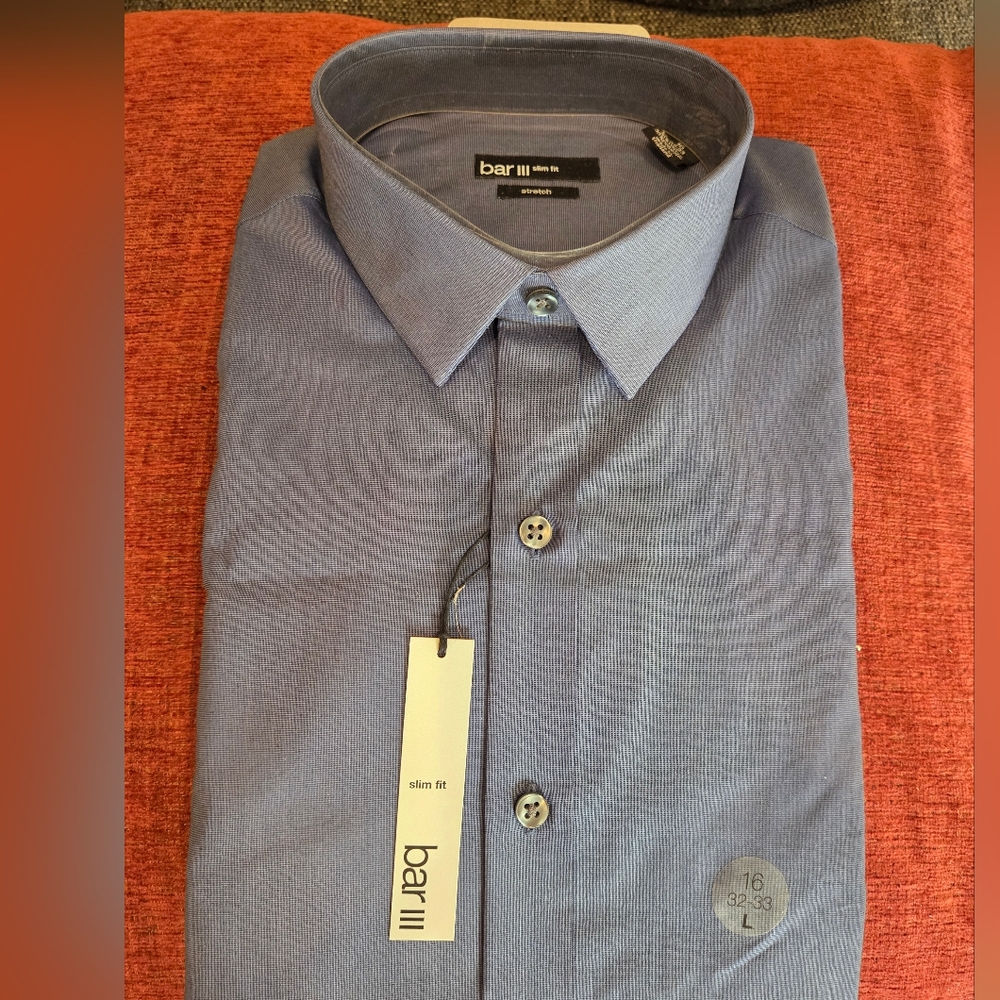 Bar III Men's Dress Shirt in Smokey Blue